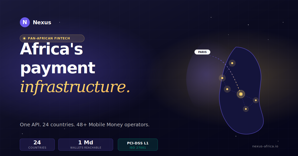 Nexus Collect — Collect payments anywhere in Africa, in real time. · Nexus